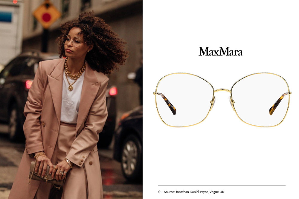 Najgorętsze trendy okularowe sezonu - Retro okulary w stylu granny, Max Mara oprawki korekcyjne, eyerim blog 